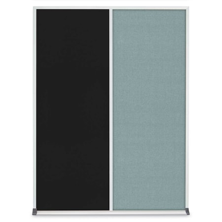 United Visual Products Double Door Radius Corkboard, 48"X36", B UV8003-BRONZE-SURF